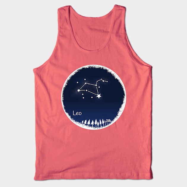 Leo zodiac Constellation Tank Top by Aurealis